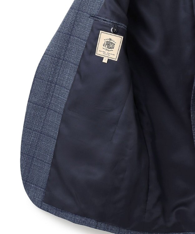 J.PRESS MEN 【KING SIZE】【ソフトタッチツイスト】ミスティックチェック ジャケット ダルブルー系4