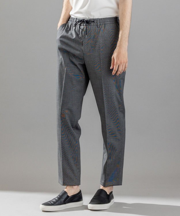 JOSEPH HOMME 【ストレッチ/ウエストゴム仕様】キャリーマンストレッチ ドロスト付ストレートパンツ / HOVE ライトグレー系