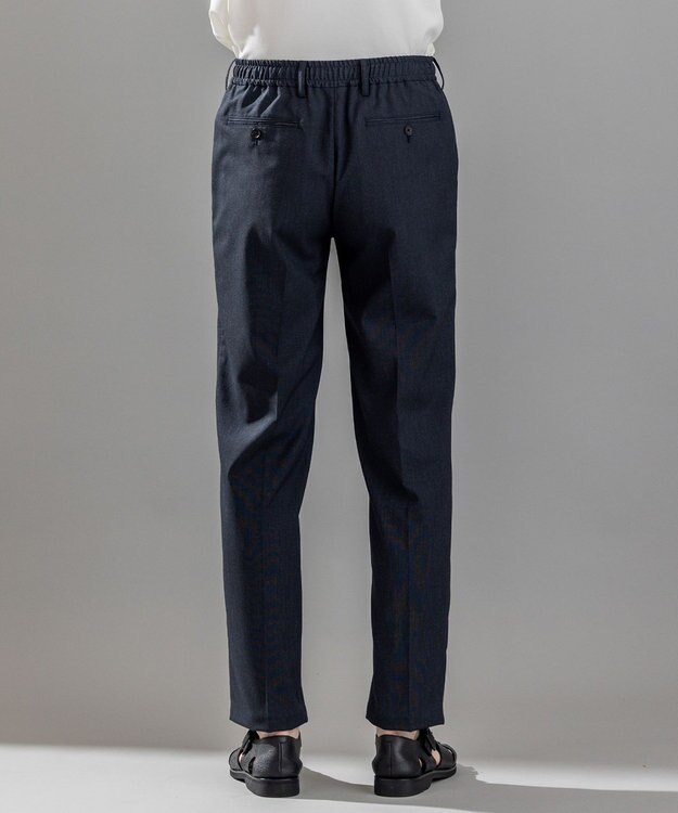 JOSEPH HOMME 【ストレッチ/ウエストゴム仕様】キャリーマンストレッチ ドロスト付ストレートパンツ / HOVE ネイビー系