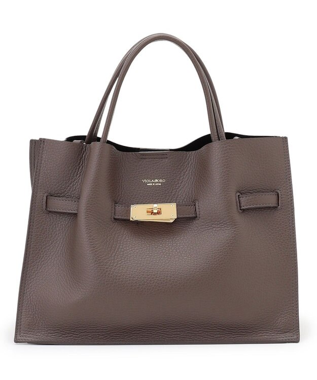 23区 VIOLAd'ORO イタリアンWフェイスレザー トートバッグ ダークブラウン系