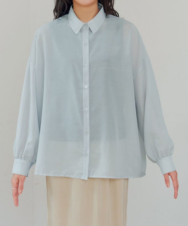 Tiaclasse シアーシャツ＋タンクトップセット（2点セット） サックス