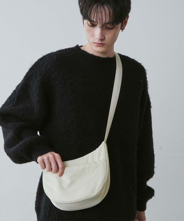 WEGO カラーハーフムーンショルダー オフホワイト