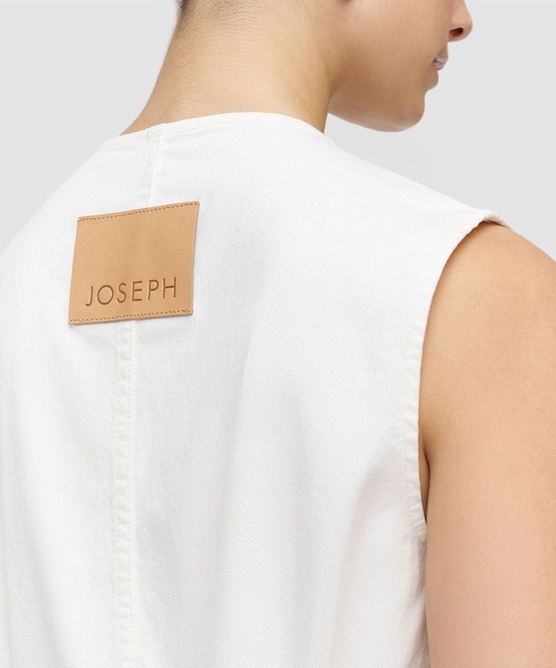 JOSEPH デニムストレッチ　ノースリーブジャケット White