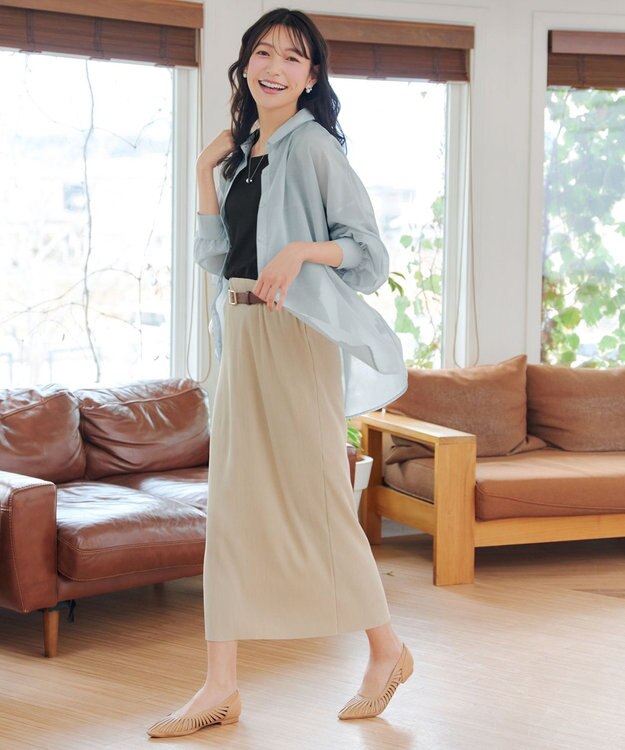 Tiaclasse シアーシャツ＋タンクトップセット（2点セット） サックス