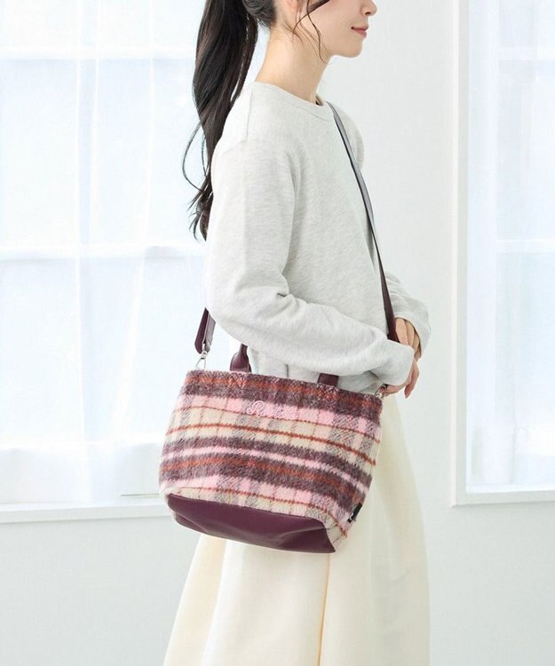 ROOTOTE 3651【2way】SC.スクエア.チェック-A 02：ピンク