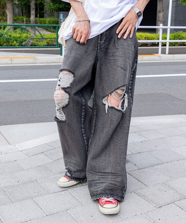 WEGO スーパーバギーデストロイデニム スミクロ