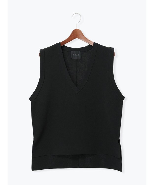 Te chichi Vネックニットベスト ブラック