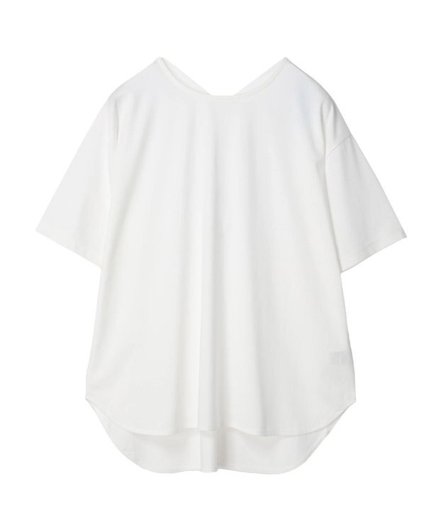 Green Parks 接触冷感バックカシュクールチュニック Off White