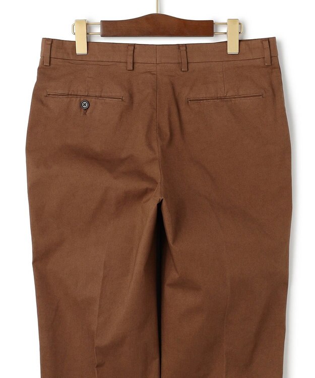 J.PRESS MEN 【ストレッチ】オックスガーメントダイ ステムテーパード パンツ ブラウン系