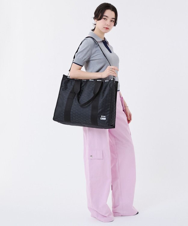 LeSportsac MSGM LG BOAT TOTE/ボートトートブラックジャカード ボートトートブラックジャカード