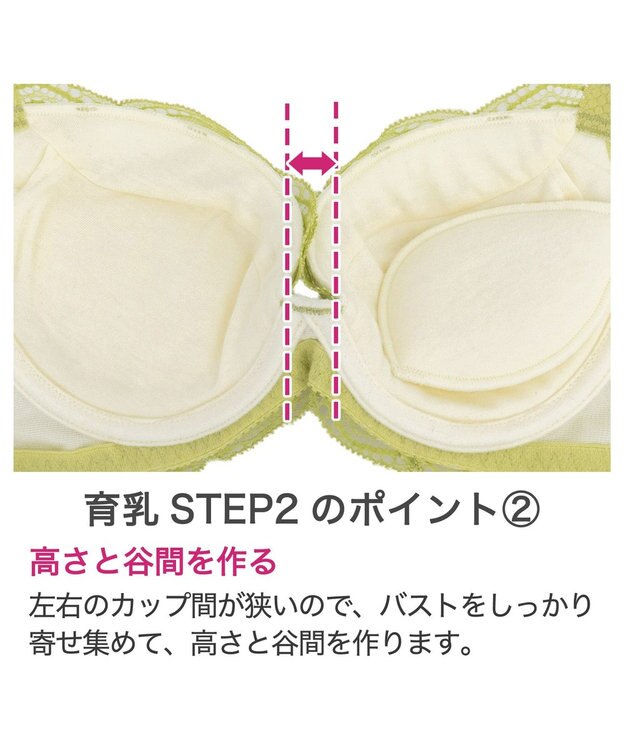 BRADELIS New York 【BRADELIS New York / 育乳補整ブラ・STEP2 寄せる】ナオミステップ2ブラ24S2 ライム