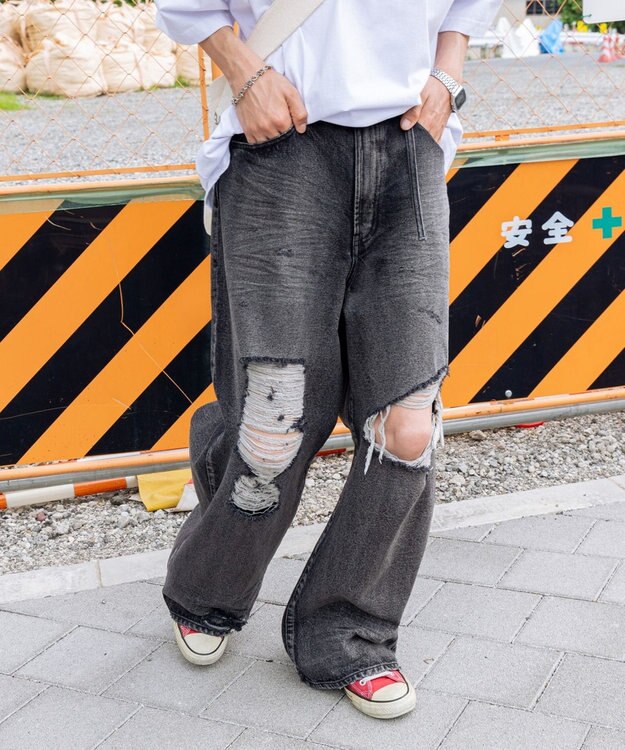 WEGO スーパーバギーデストロイデニム スミクロ