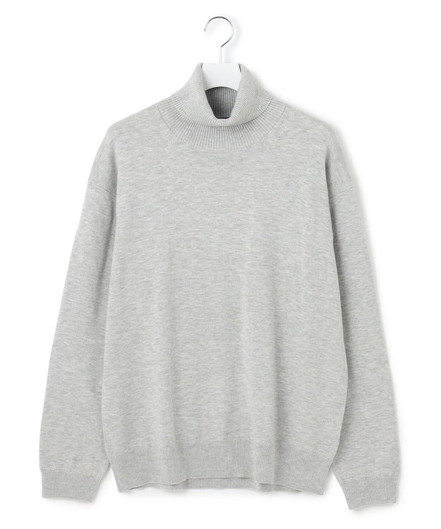 J.PRESS YORK STREET 【UNISEX】ANTI PILLING WOOL タートルニット ライトグレー系