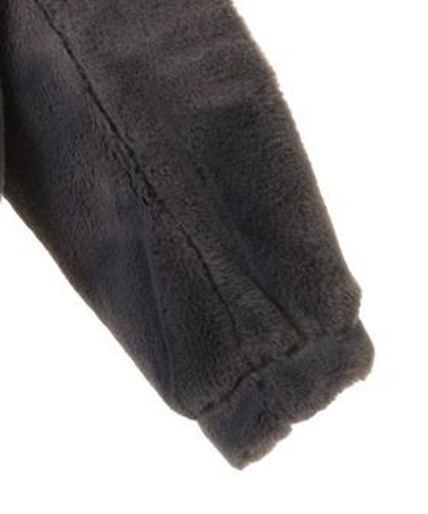 earth music&ecology ファーショートコート チャコールグレー