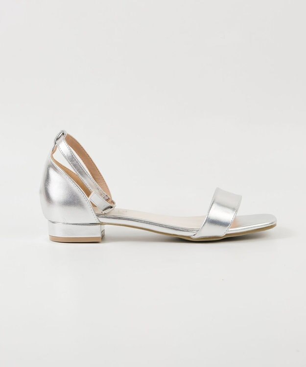 BONTRE 【pied du lapan/ピエドラパン】ローヒールアンクルストラップサンダル/50773ZI シルバー