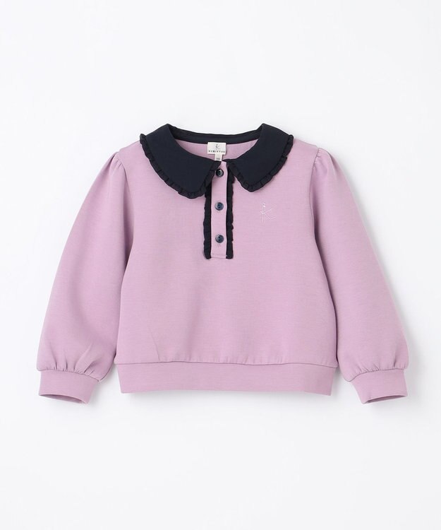 組曲 KIDS 【110-140㎝】ダンボールニット トレーナー ラベンダー系