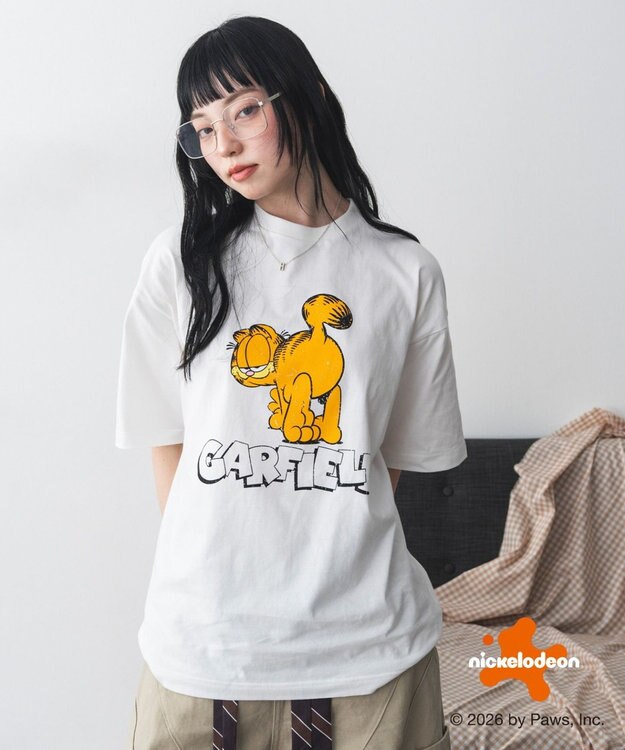 WEGO 【ユニセックス着用ITEM】GARFIELDグラフィックT（SS） ホワイト