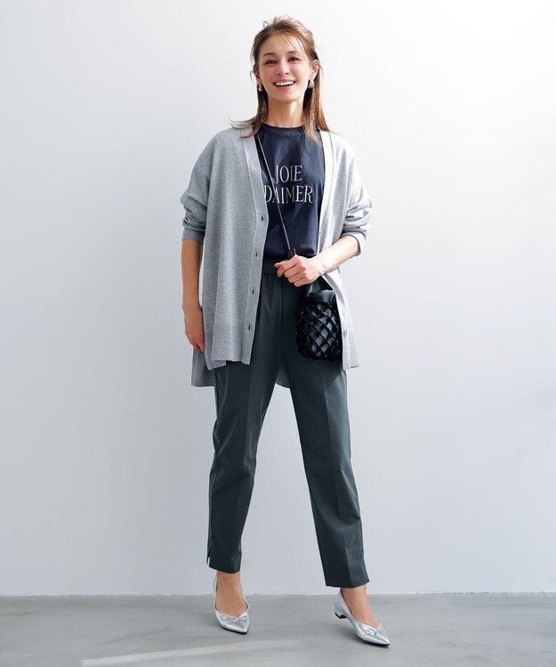 UNFILO 【UVケア/接触冷感】汗ジミ防止 撥水ロゴT ブラック