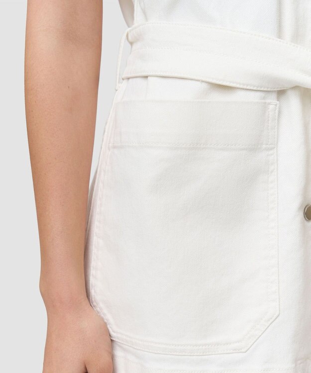 JOSEPH デニムストレッチ　ノースリーブジャケット White
