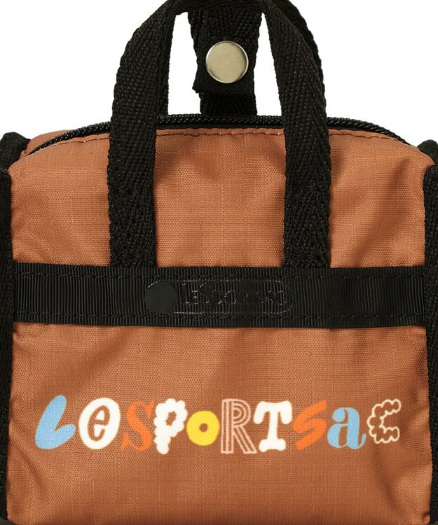 LeSportsac MICRO WEEKENDER CHARM/LSSタイポグラフィチャームブラウン LSSタイポグラフィチャームブラウン