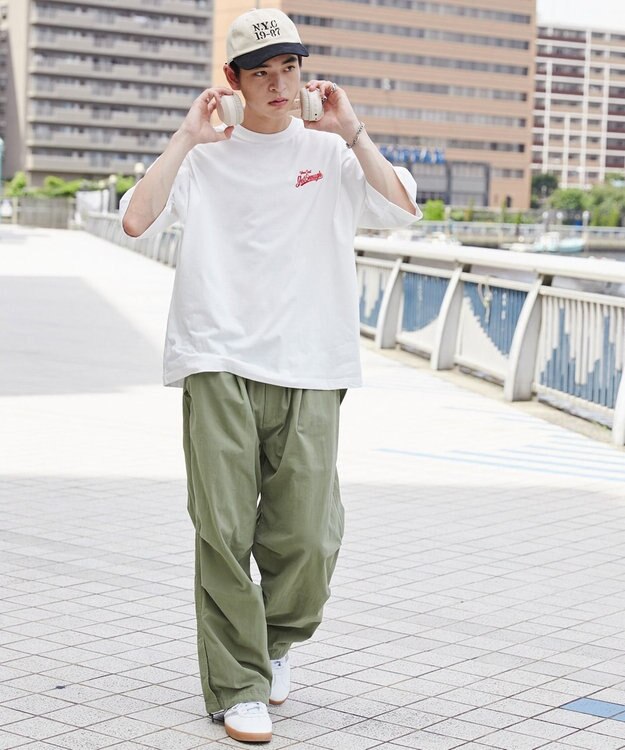 WEGO フードキャラ発泡プリントT ホワイト