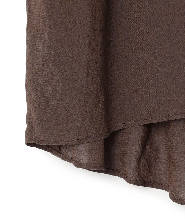 UNFILO シアーシャツ カーディガン ブラウン