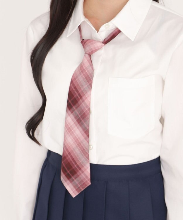 WEGO 【SCHOOLITEM】　チェックスクールネクタイ レッドチェック2