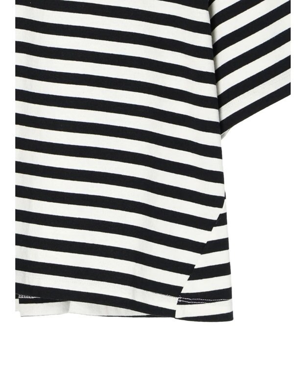 earth music&ecology バックタッククロップドＴ Border