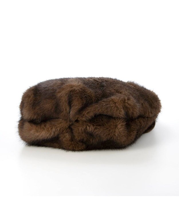 UNBILLION カシュカシュ cachecache / リボンワンハンドルエコファービッグバッグ チョコ