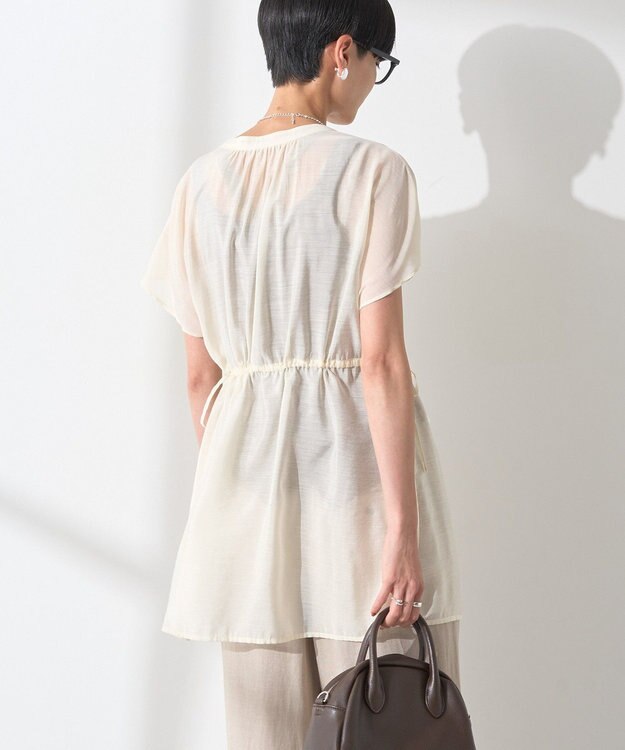 AMERICAN HOLIC ウエストドロストフレンチスリーブブラウス Ivory