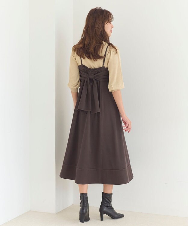 Feroux 【洗える】ラメ プルオーバーニット ベージュ系