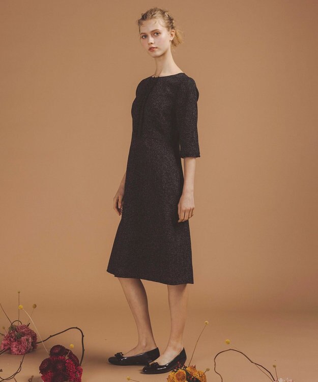 TOCCA 【洗える・消臭】MIST TWEED ドレス ブラック系5