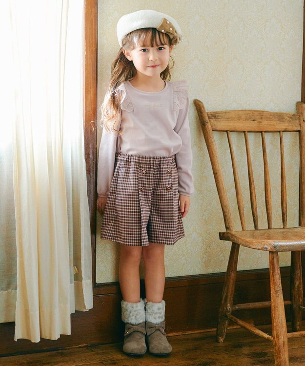 ANY KIDS パールリボンベレー帽 エクリュ