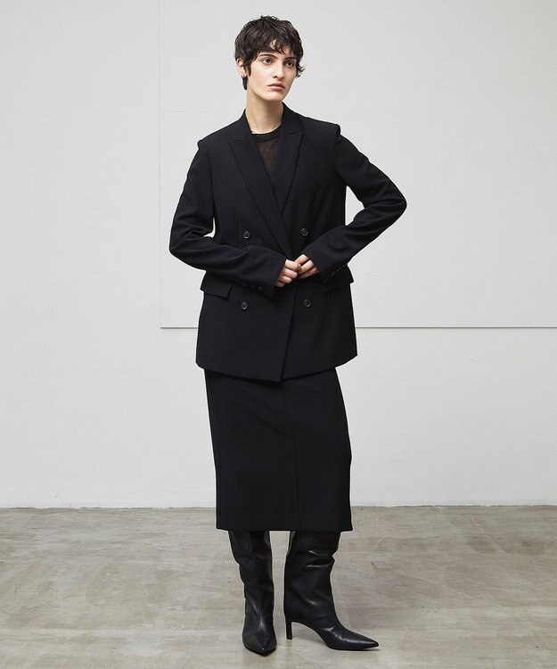 BEIGE， 【洗える】ALAINA / Iラインスカート Black