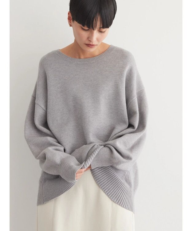 AMERICAN HOLIC バイパチ袖ボリュームニットプルオーバー　 Light Gray Mixture