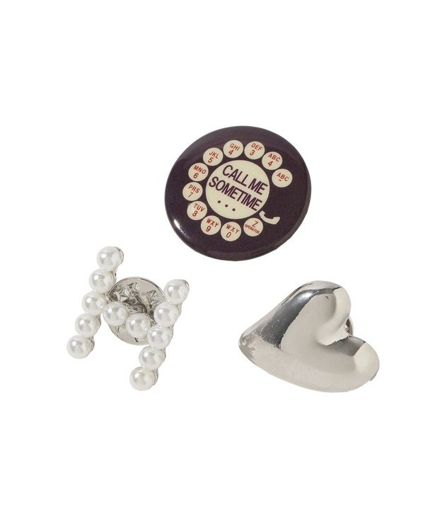 AMERICAN HOLIC 【3点SET】アソートブローチ Silver