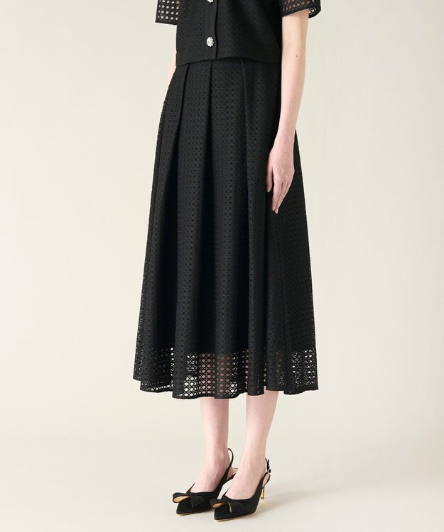 GRACE CONTINENTAL レースタックスカート ブラック