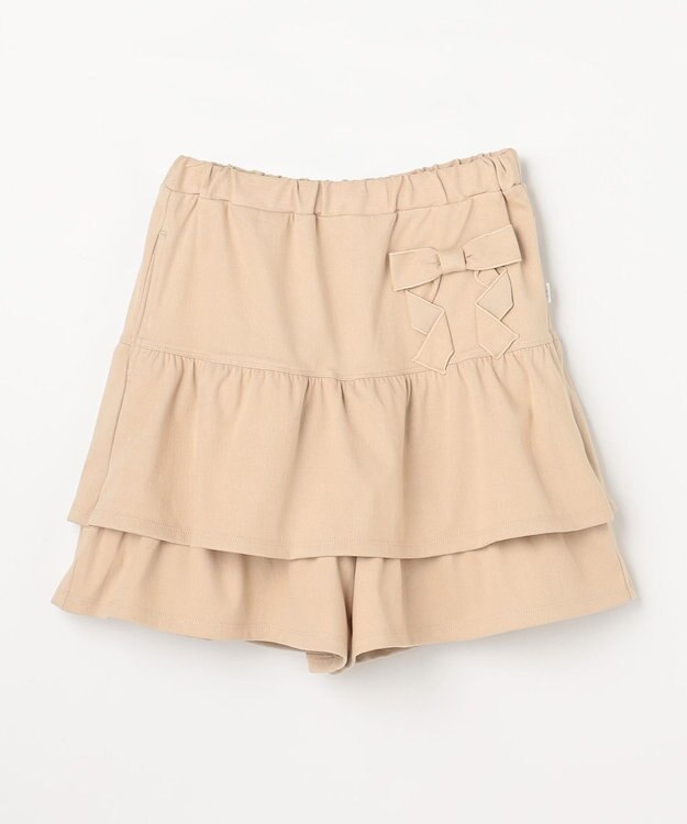組曲 KIDS 【150-160㎝】リボンティアード キュロット ベージュ