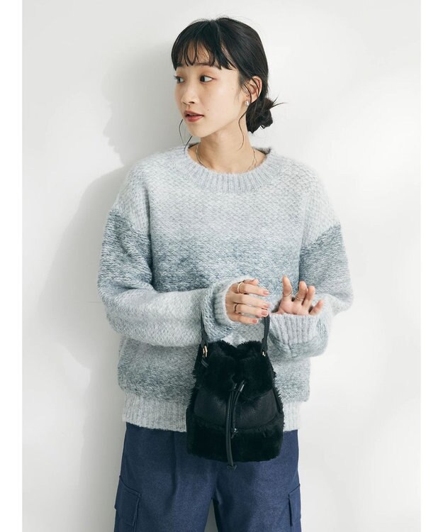 CRAFT STANDARD BOUTIQUE グラデーションクルーネックプルオーバー Gray