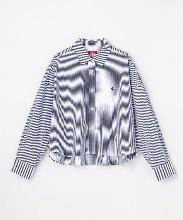 ANY 【POLO BCS別注】プレッピークロップドシャツ ブルーストライプ
