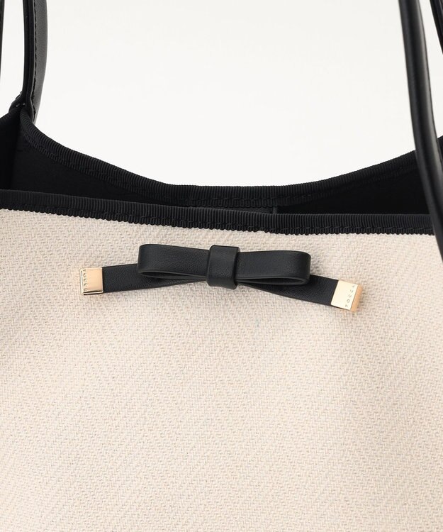 TOCCA 【A4サイズ対応】TRIM RIBBON CANVASTOTE トートバッグ ブラック系