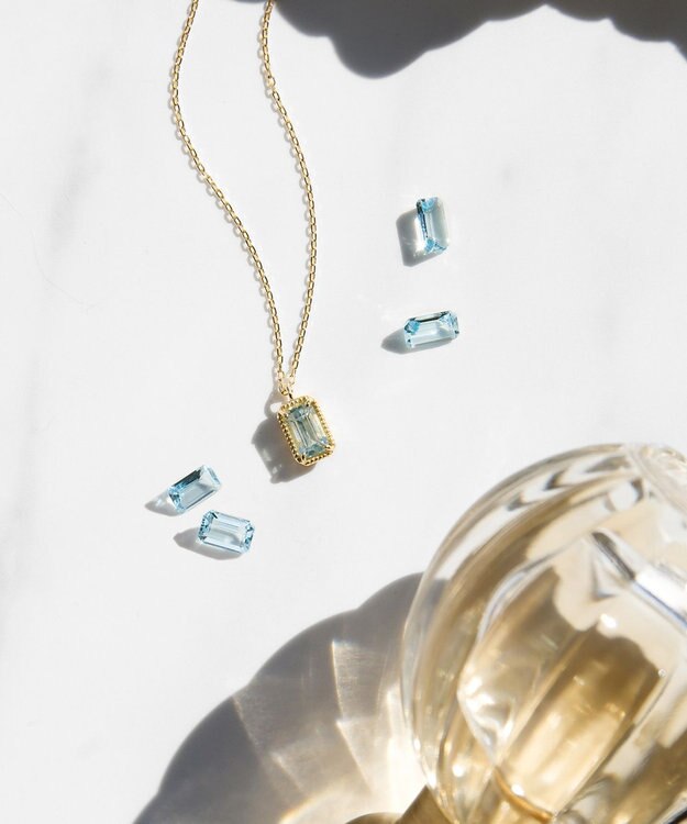 TOCCA 【WEB＆数量限定】CROCHET OF COLOR  NECKLACE K10 アクアマリン ネックレス アクアマリン