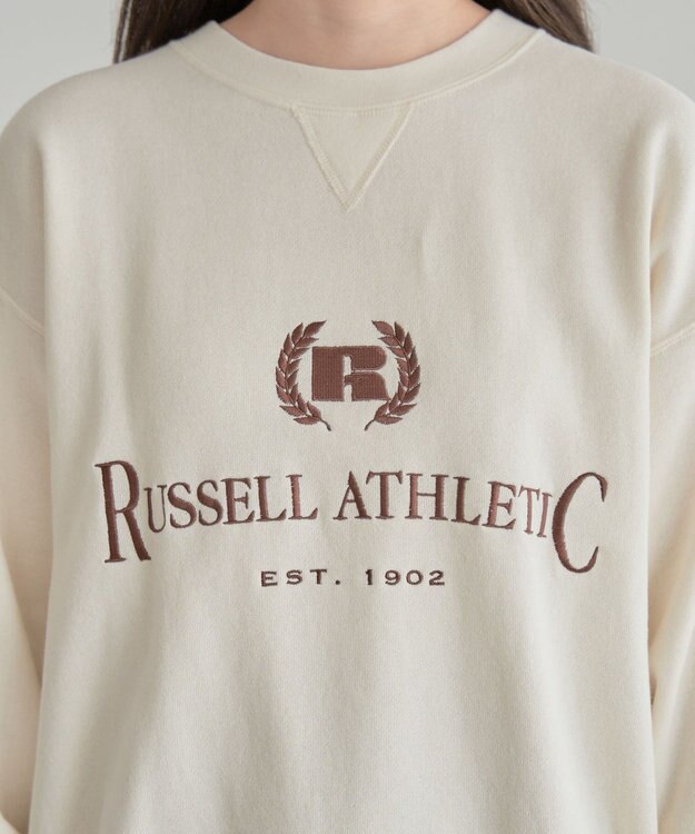 Green Parks ■ＲＵＳＳＥＬＬ　ロゴ刺繍スウェット Charcoal Gray