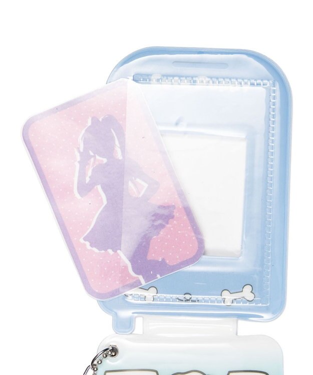 WEGO 【痛バ＆推し活グッズ】チャーム付きゆるアニマルガラケーカードホルダーキーホルダー ブルー