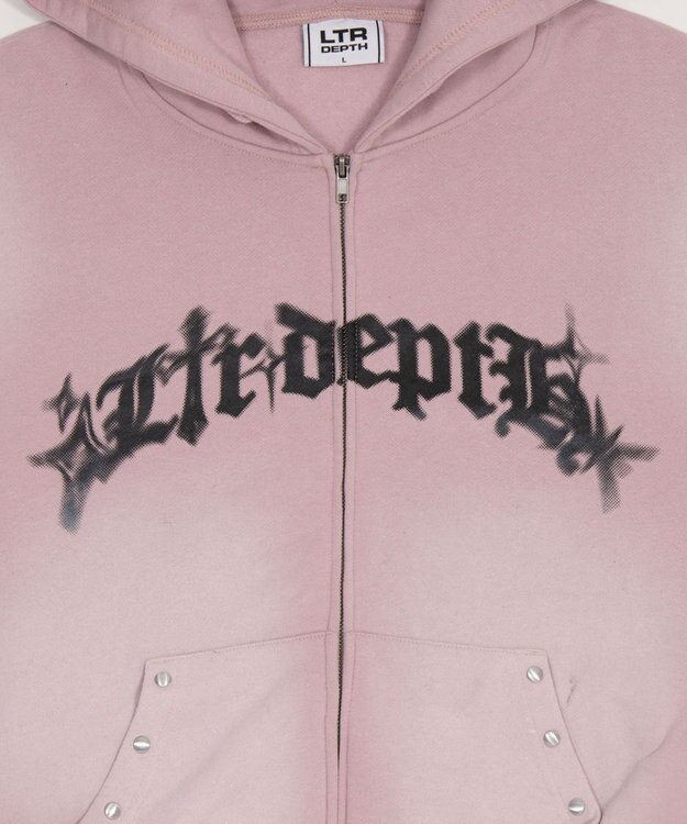 WEGO グラフィックZIPパーカー ピンク