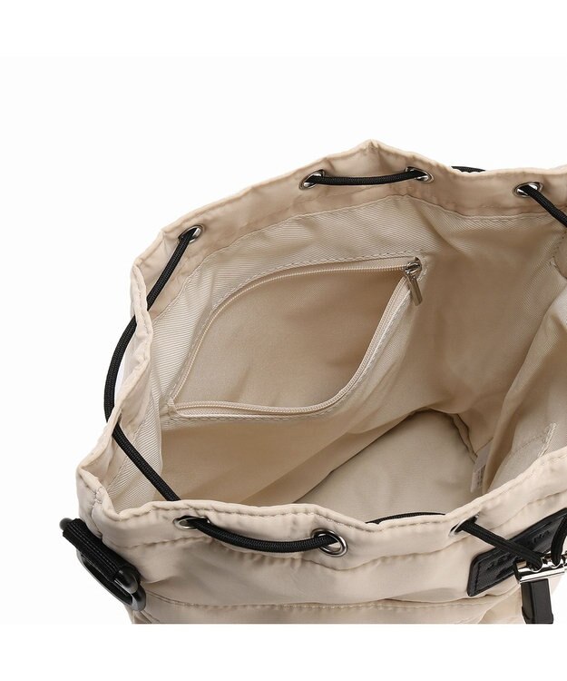 ACE BAGS & LUGGAGE JEWELNA by Jewelna Rose ナイロン巾着バッグ 16201 軽量 2WAY ハンドバッグ ショルダーバッグ アイボリー