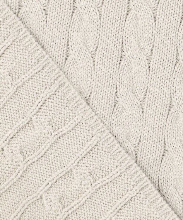 J.PRESS YORK STREET 【WOMEN】コットンニット ケーブルポンチョ ベージュ系