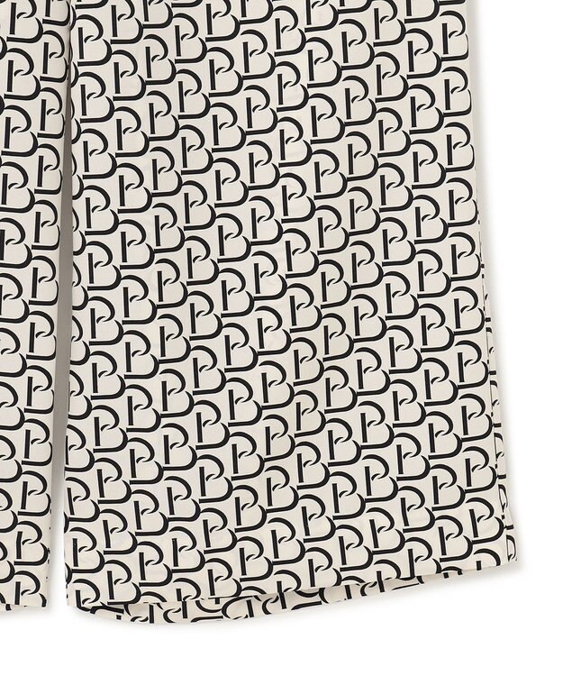 BEIGE， 【S-size】MONT THABOR / ロゴパンツ Ecru×Black