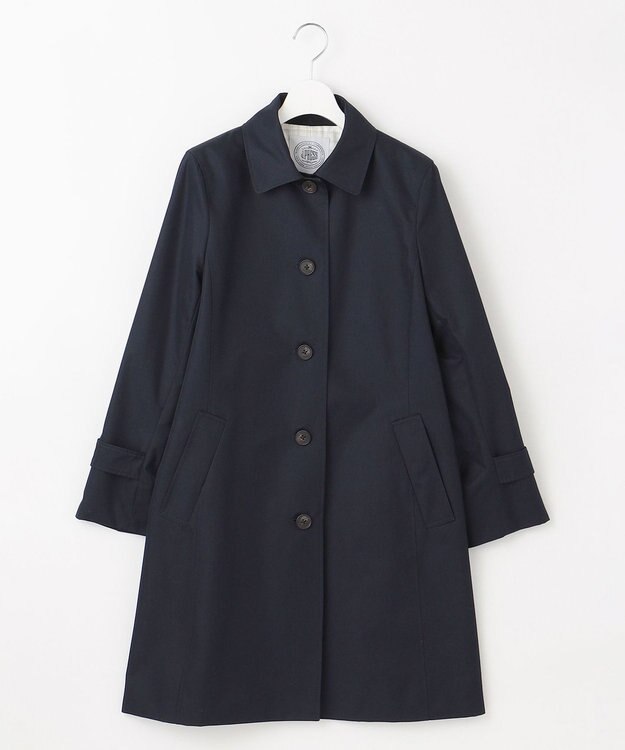 J.PRESS LADIES S 【WEB限定カラーあり・撥水】80/2 T/C ツイル ステンカラー ロングコート ネイビー系