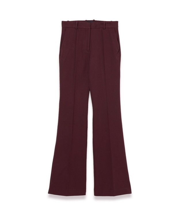 JOSEPH ギャバジンストレッチ　フィットフレアートラウザーズ Merlot